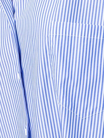 Shop Maison Margiela Oversized Striped Shirt Dress