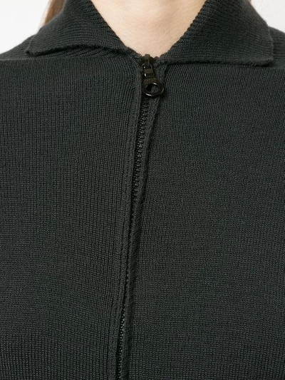 Shop Yohji Yamamoto Vintage Knit Panel Zip Up Jacket