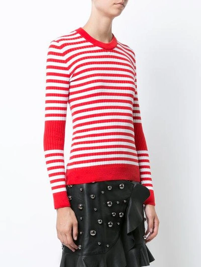 Shop Courrèges Striped Knitted Top