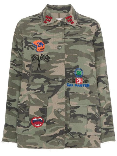 Shop Sjyp Camouflage Print Jacket