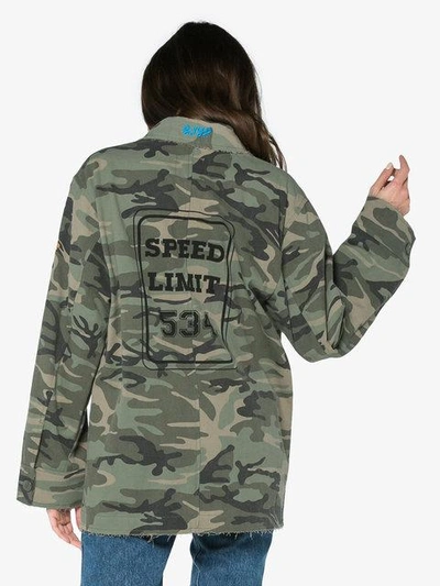 Shop Sjyp Camouflage Print Jacket