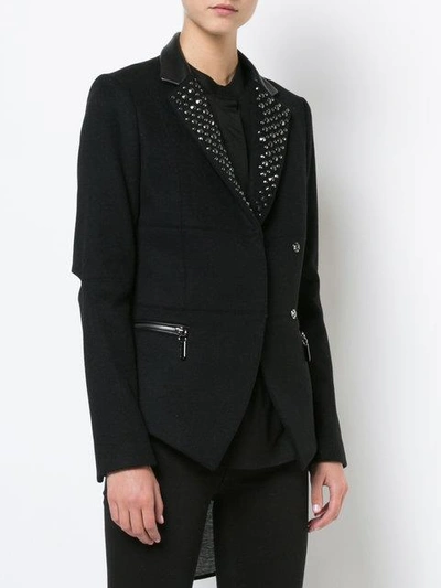 Shop Thomas Wylde Studded Blazer In Black