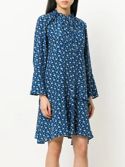 Shop Belize Officiel Kim Daisy-print Dress - Blue