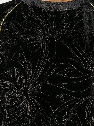 Shop Chloé Embroidered Floral Blouse - Black