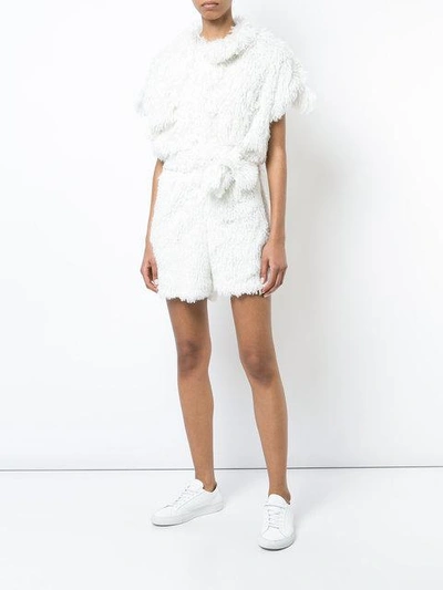 Shop Carolina Ritzler Dynastie Playsuit - White