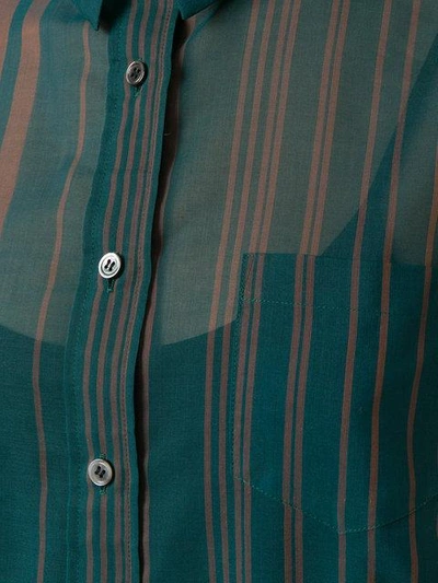 Shop Sacai Striped Voile Shirts