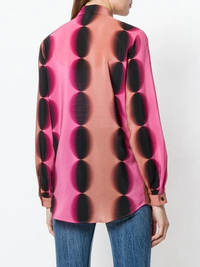 Shop Marco De Vincenzo Geometric Print Longline Shirt In Pink