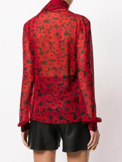poppy print blouse