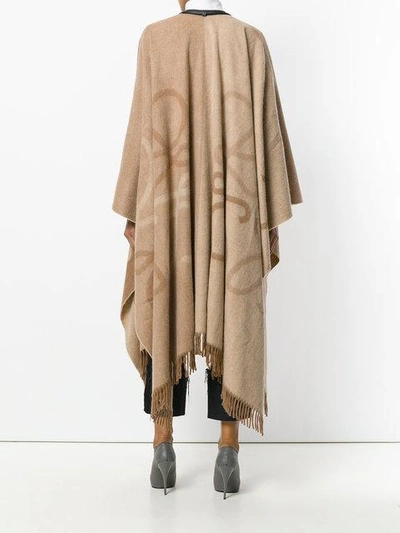 Shop Loewe Long Fringed Blanket Coat