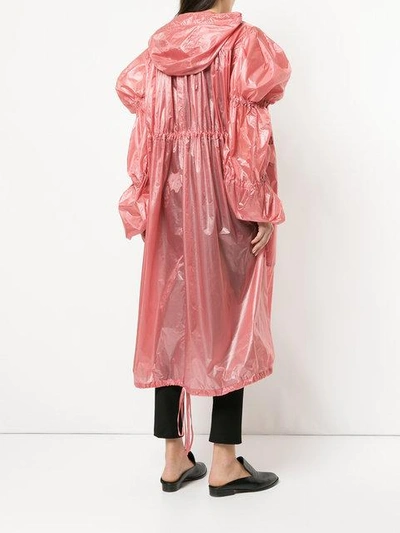 Shop Blindness Long Waterproof Jacket In Pink