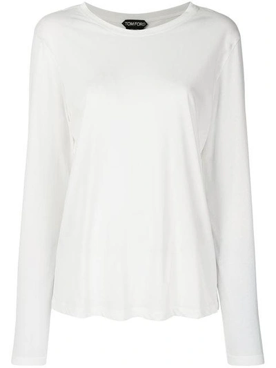 Shop Tom Ford Long-sleeved T-shirt In White