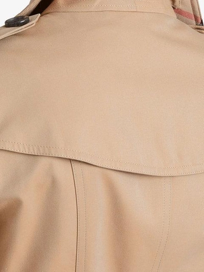 Shop Burberry Sandringham Short Trench Coat In Neutrals