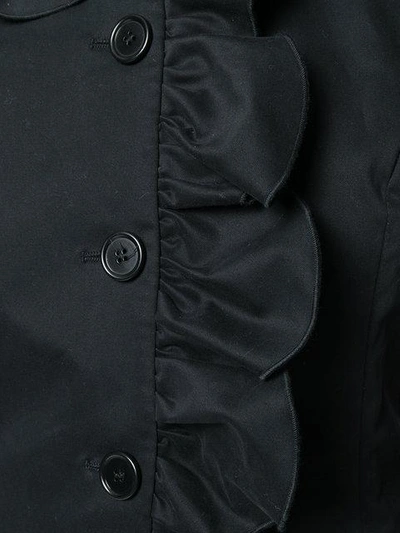 Shop Simone Rocha Ruffled Fitted Jacket In Black