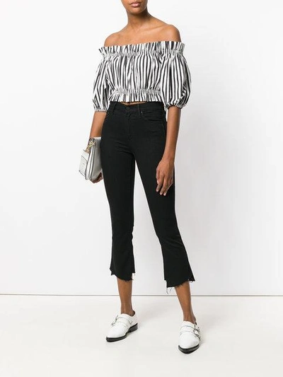 Shop Mother High Waisted Cropped Jeans In Guilty Party Racer