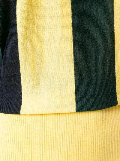 Shop Victoria Victoria Beckham Striped Knit Jumper - Yellow In Yellow & Orange