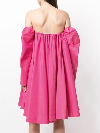 Shop Calvin Klein 205w39nyc Bardot Ruffled Dress In Pink