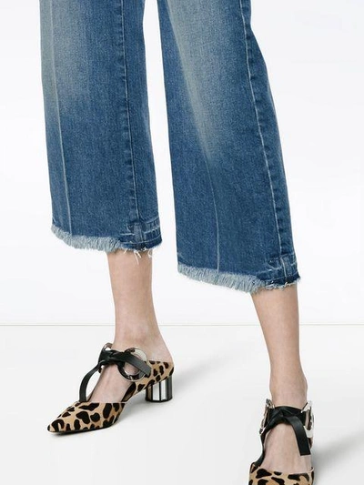 Shop Stella Mccartney Cropped Wide Leg Jeans In Blue