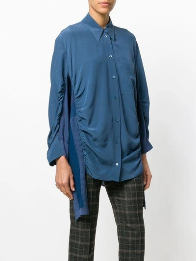 Shop Stella Mccartney Ruched Shirt In Blue