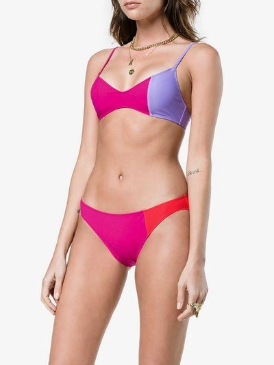 Shop Araks Elsa Tricolour Bikini - Pink