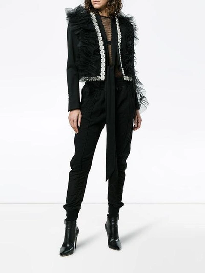 Shop Blindness Embellished Cropped Jacket - Black