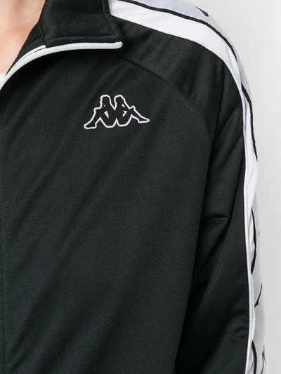 Shop Kappa Logo Zip Jacket In Black