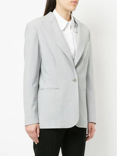 Shop Erika Cavallini Peaked Lapel Blazer - Grey