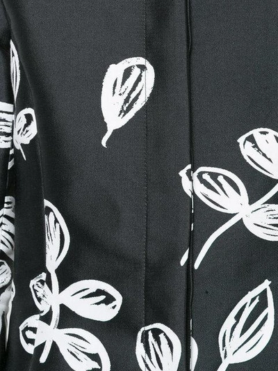 Shop Oscar De La Renta Three-quarter Sleeves Floral Coat