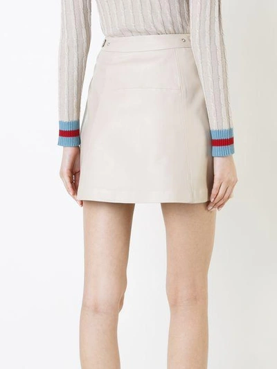 Shop Loveless A-line Mini Skirt - Neutrals