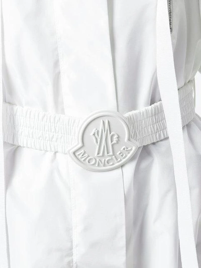 Shop Moncler Belted Nylon Jacket - 002 Whte