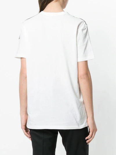 Shop Moncler Portrait Print T-shirt In White