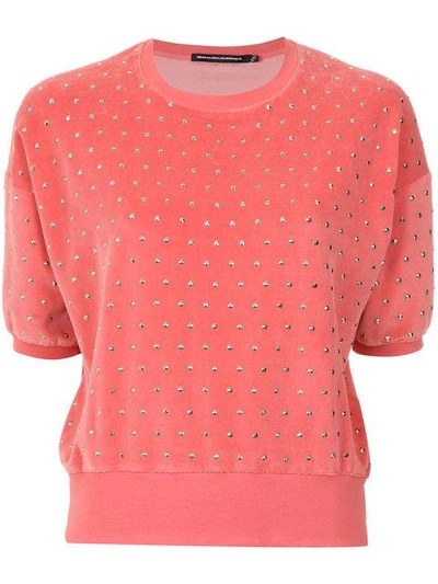 Shop Reinaldo Lourenço Studded Blouse - Pink