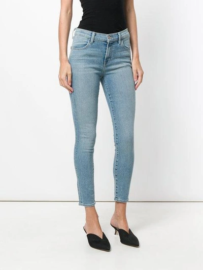 Shop J Brand Alana High Rise Cropped Jeans - Blue