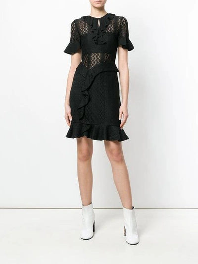 Shop Three Floor Alexa Ruffle-trimmed Dress In Black