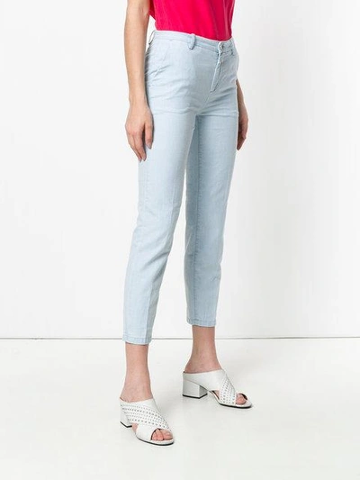 Shop Closed Cropped Trousers - Blue