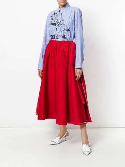 Shop Prada Drawstring A-line Skirt