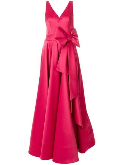 Shop Viktor & Rolf Soir Bonbon Bow Gown In Pink