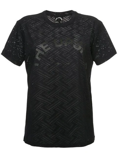 Shop The Upside Mesh T-shirt With Logo - Black