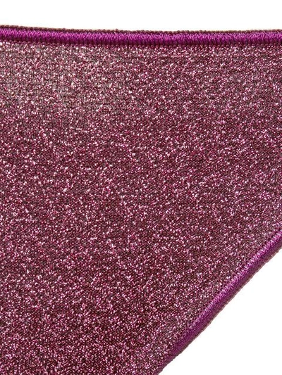 Oseree Lumière Metallic Triangle Bikini In Pink
