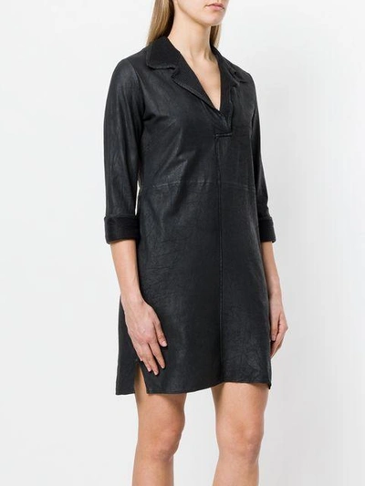 Shop Vanderwilt Three-quarter Sleeves Dress In Black