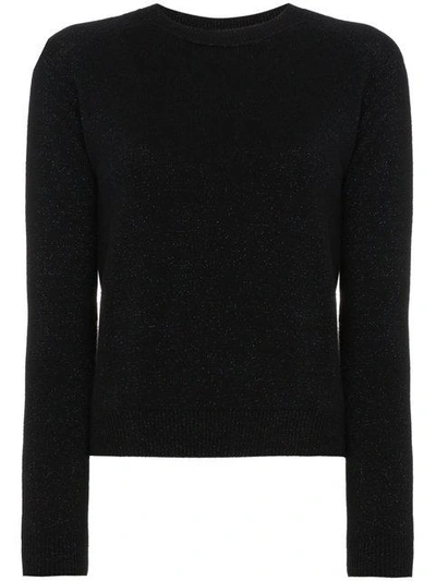 Shop Alexandra Golovanoff Mila Night Cashmere Blend Sweater In Black