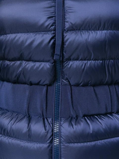 Shop Moncler Padded Front Knitted Cardigan - Blue