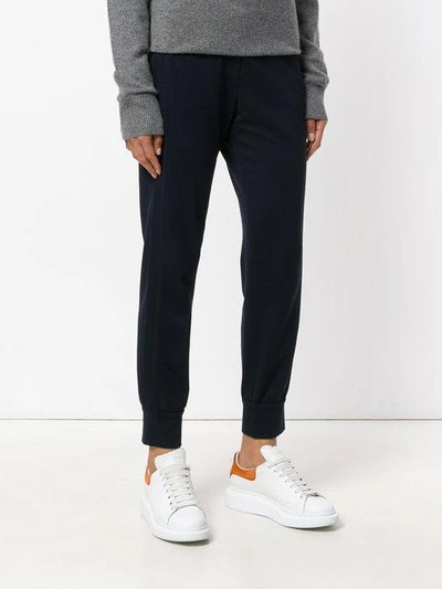 Shop Dorothee Schumacher Tailored Track Pants In Blue