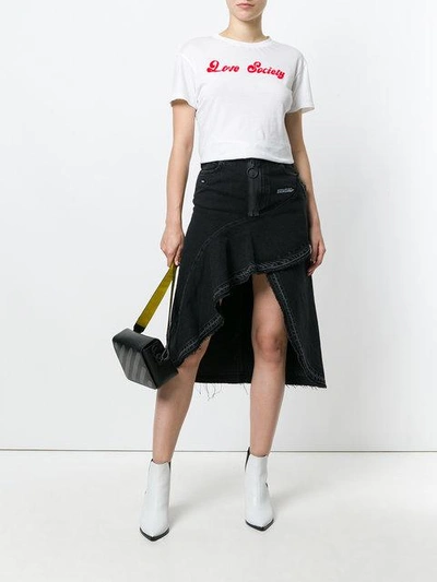 Shop Off-white Asymmetrical Skirt - Black