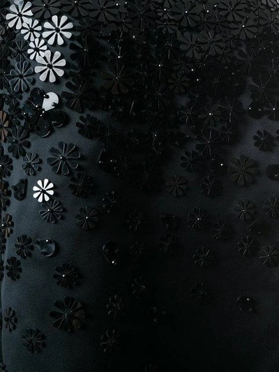 Shop Viktor & Rolf Encrusted Flower Couture Mini Dress In Black