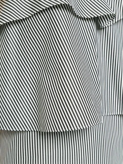 Shop Goen J Striped Ruffle Top In White