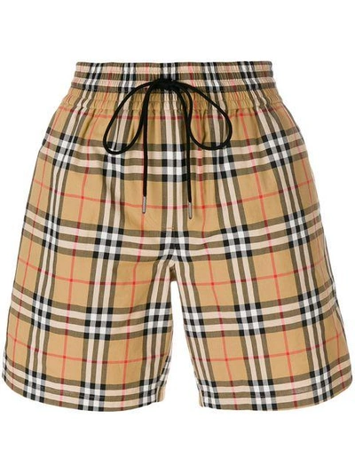 Shop Burberry Vintage Check Shorts In Multicolour