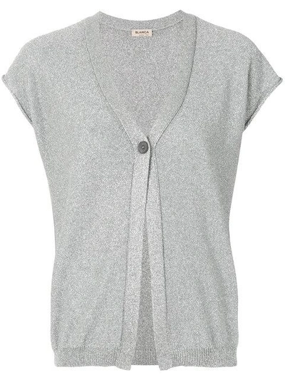 Shop Blanca One Button Cardigan - Grey