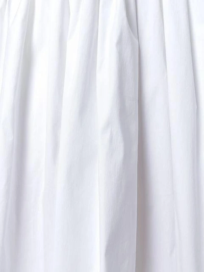 Shop Prada Flared Pleated Skirt - White