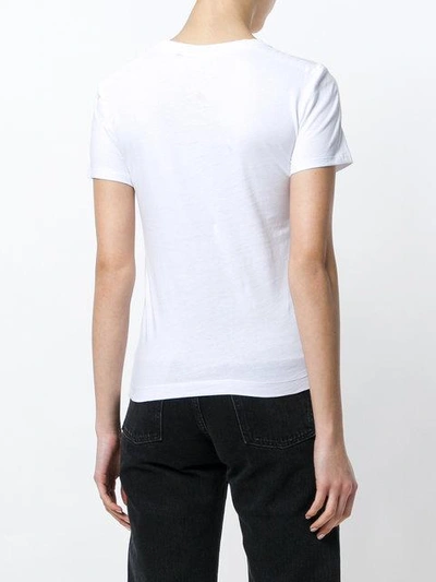 Shop Helmut Lang Cut Out Sleeve T In White