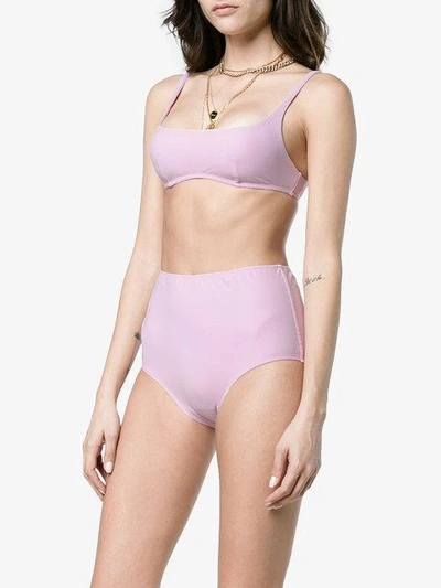 Shop Araks Quinn Bikini Top And Mallory Hipster Set In Pink